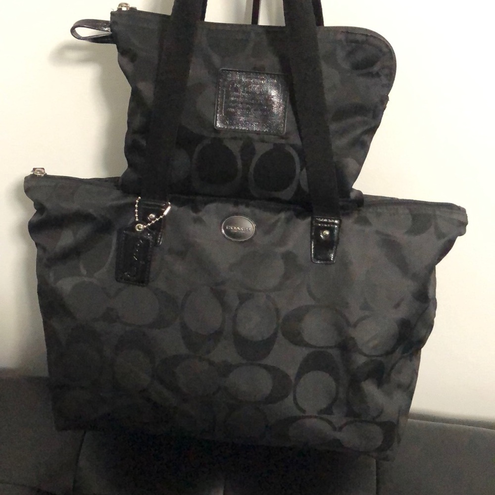Coach Black Signature Tote Bag - Picture 3 of 15